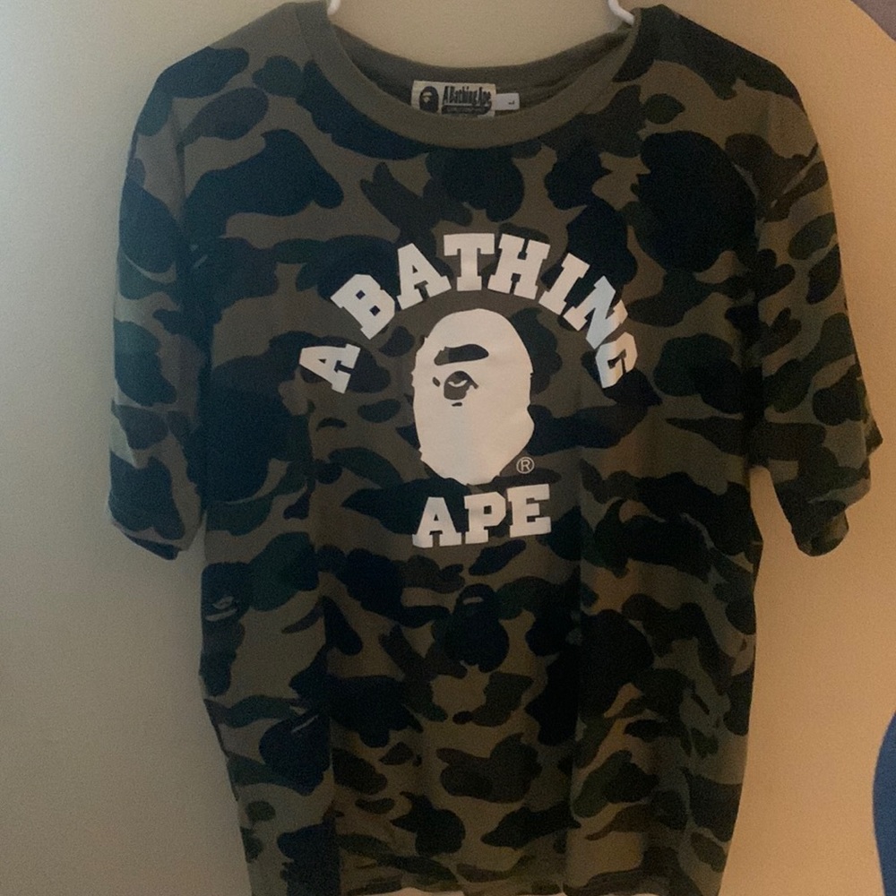Bathing ape camo large t shirt